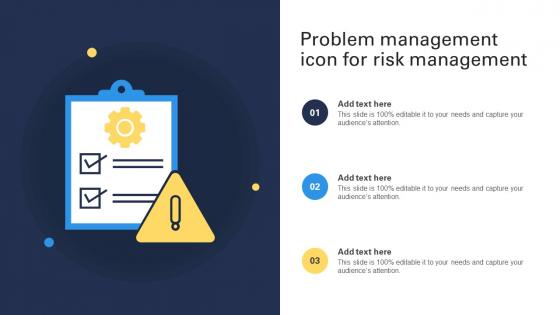 Problem Management Icon For Risk Management