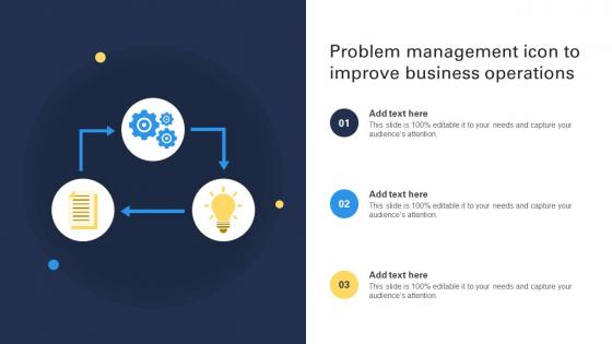 Problem Management Icon To Improve Business Operations