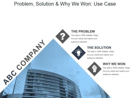 Problem solution and why we won use case ppt slides