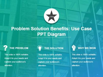 Problem solution benefits use case ppt diagram