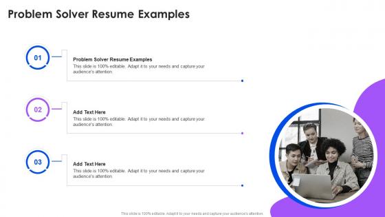 Problem Solver Resume Examples In Powerpoint And Google Slides Cpb