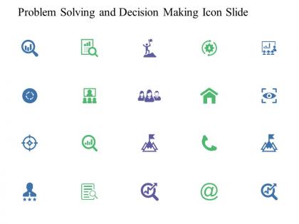 Problem solving and decision making icon slide business ppt powerpoint presentation file icon