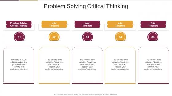 Problem Solving Critical Thinking In Powerpoint And Google Slides Cpb