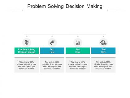 Problem solving decision making ppt powerpoint presentation layouts deck cpb
