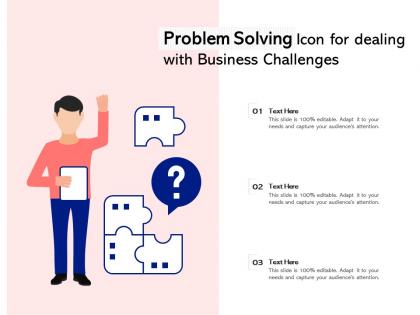 Problem solving icon for dealing with business challenges