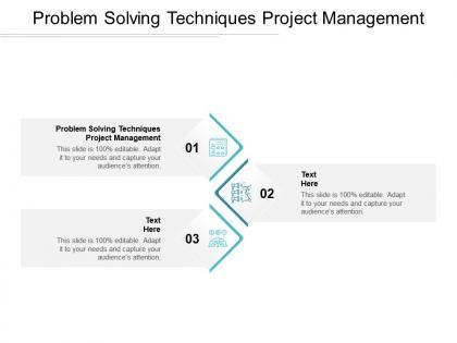 Problem solving techniques project management ppt powerpoint presentation ideas cpb