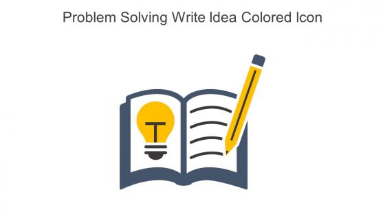 Problem Solving Write Idea Colored Icon In Powerpoint Pptx Png And Editable Eps Format