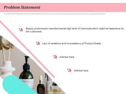 Problem statement beauty and personal care product