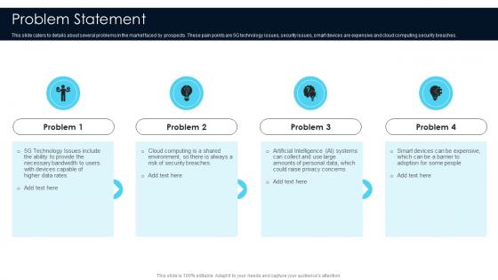 Problem Statement Networking Company Investor Funding Elevator Pitch Deck