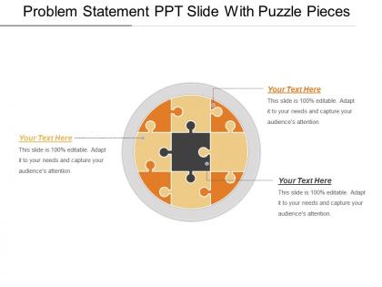 Problem statement ppt slide with puzzle pieces powerpoint slides design