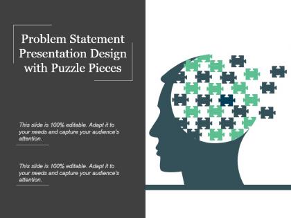 Problem statement presentation design with puzzle pieces presentation images