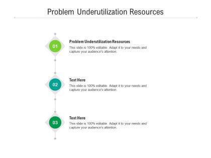Problem underutilization resources ppt powerpoint presentation infographics outline cpb