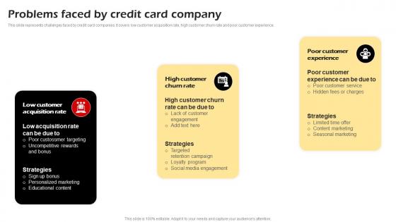Problems Faced By Credit Card Company Building Credit Card Promotional Campaign Strategy SS V