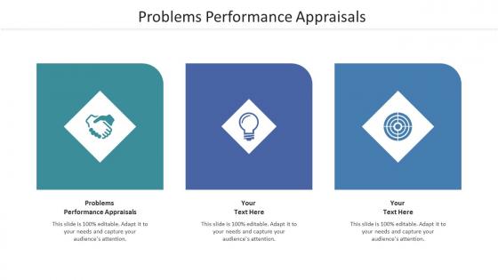 Problems Performance Appraisals Ppt Powerpoint Presentation Icon Picture Cpb