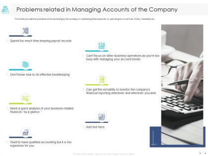Problems related in managing accounts of the company analysis ppt powerpoint presentation skills