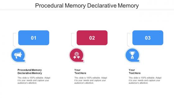Procedural memory declarative memory ppt powerpoint presentation slides diagrams cpb
