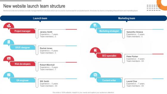 Procedure For Successful New Website Launch Team Structure