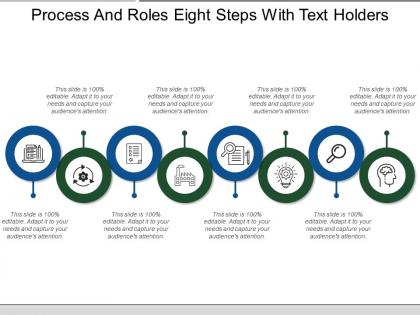Process and roles eight steps with text holders