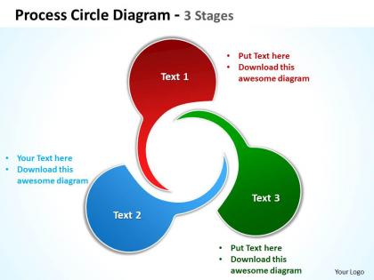 Process circle diagram 3 stages 30