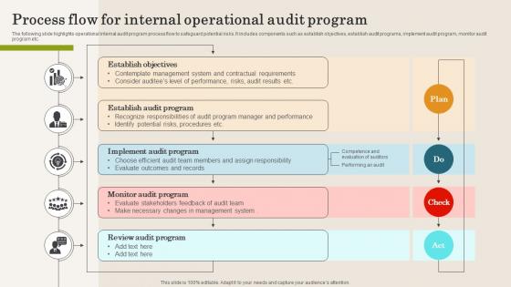 Process Flow For Internal Operational Audit Program