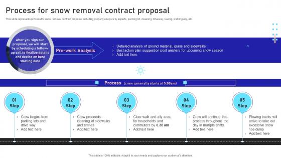 Process For Snow Removal Contract Proposal Residential Snow Removal Services Proposal