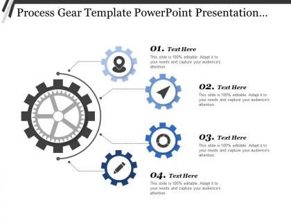 Process gear template powerpoint presentation templates