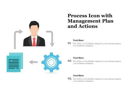 Process icon with management plan and actions