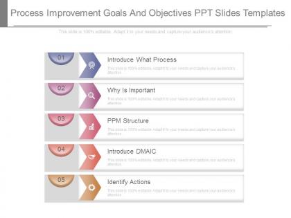 Process improvement goals and objectives ppt slides templates