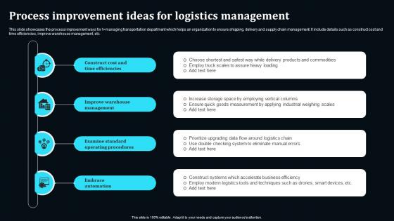 Process Improvement Ideas For Logistics Management