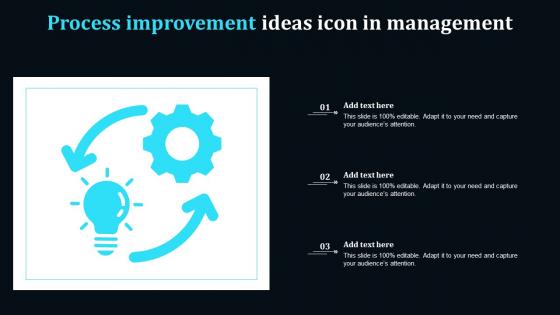 Process Improvement Ideas Icon In Management
