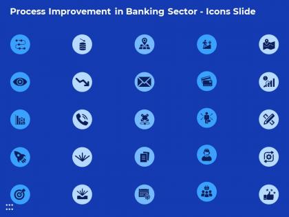 Process improvement in banking sector icons slide ppt slides background designs