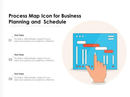 Process map icon for business planning and schedule