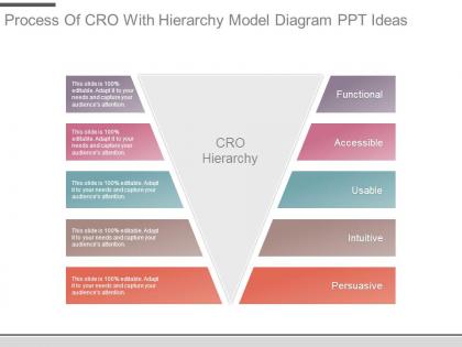 Process of cro with hierarchy model diagram ppt ideas