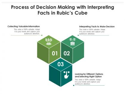 Process of decision making with interpreting facts in rubics cube