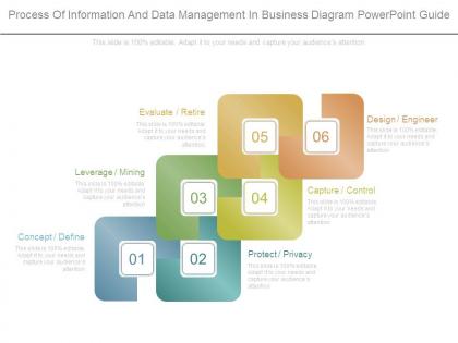 Process of information and data management in business diagram powerpoint guide