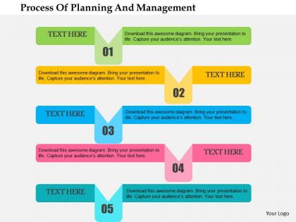 Process of planning and management flat powerpoint design