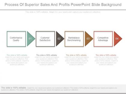 Process of superior sales and profits powerpoint slide background