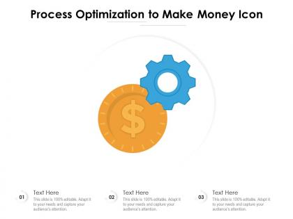 Process optimization to make money icon