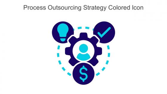 Process Outsourcing Strategy Colored Icon In Powerpoint Pptx Png And Editable Eps Format