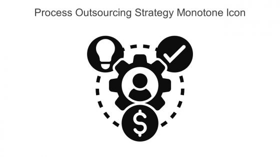 Process Outsourcing Strategy Monotone Icon In Powerpoint Pptx Png And Editable Eps Format