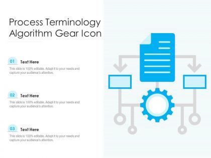 Process terminology algorithm gear icon