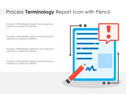 Process terminology report icon with pencil