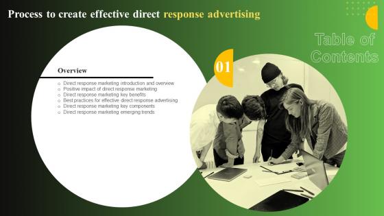 Process To Create Effective Direct Response Advertising Table Of Content MKT SS V