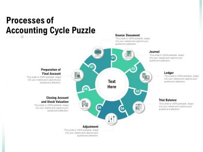 Processes of accounting cycle puzzle