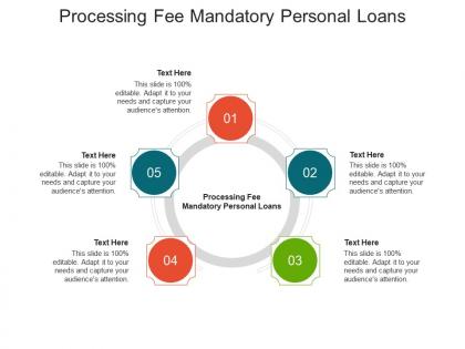 Processing fee mandatory personal loans ppt powerpoint presentation designs cpb