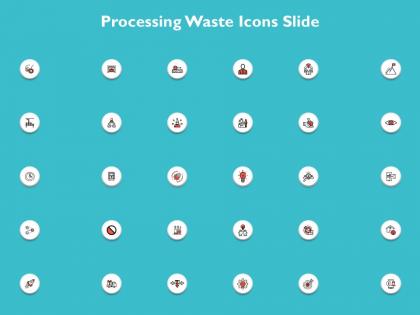 Processing waste icons slide growth gears ppt powerpoint presentation show slide portrait