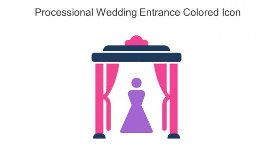 Processional Wedding Entrance Colored Icon In Powerpoint Pptx Png And Editable Eps Format