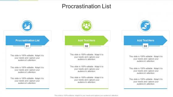 Procrastination List In Powerpoint And Google Slides Cpb
