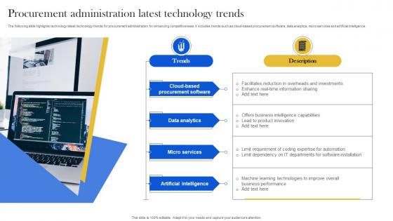 Procurement Administration Latest Technology Trends