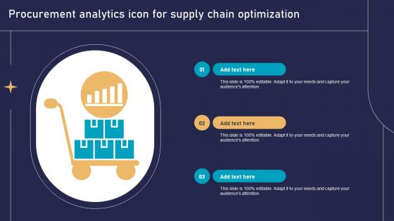 Procurement Analytics Icon For Supply Chain Optimization